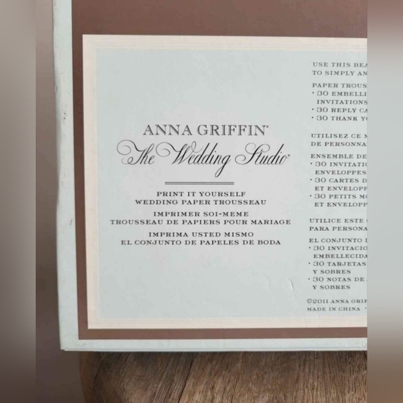 Anna Griffin Wedding Invitation Set of 30 - Picture 4 of 8